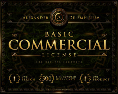 Basic Commercial License © Copyright - Designed by Alexander De Empirium