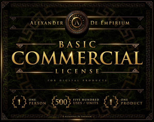 Basic Commercial License © Copyright - Designed by Alexander De Empirium