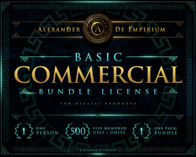 Basic Commercial Bundle License © Copyright - Designed by Alexander De Empirium