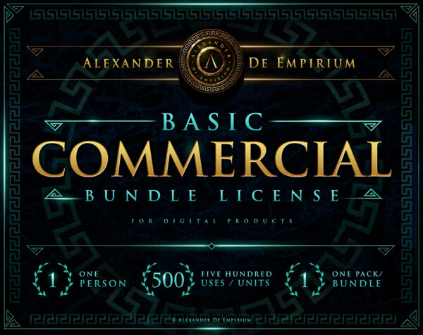 Basic Commercial Bundle License © Copyright - Designed by Alexander De Empirium