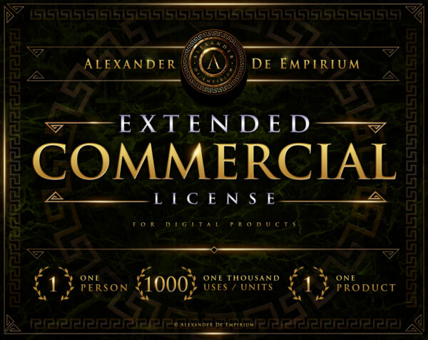 Extended Commercial License © Copyright - Designed by Alexander De Empirium