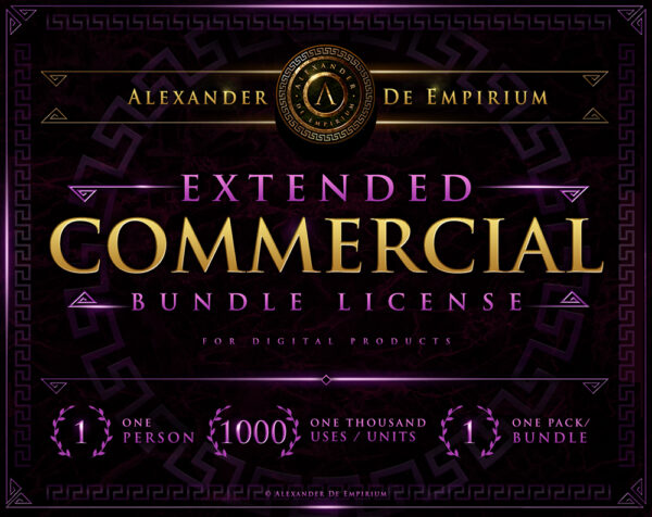 Extended Commercial Bundle License © Copyright - Designed by Alexander De Empirium