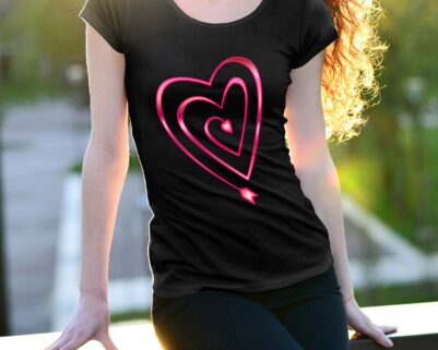Valentines Love Arrow T-shirt © Copyright - Designed by Alexander De Empirium